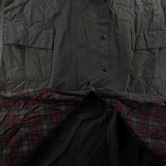 Barbour Backhouse Waxed Jacket Men Outdoors Long Trench A1255 Stockman's Size 44 - Picture 15 of 16
